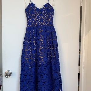 Self portrait azalea dress in blue